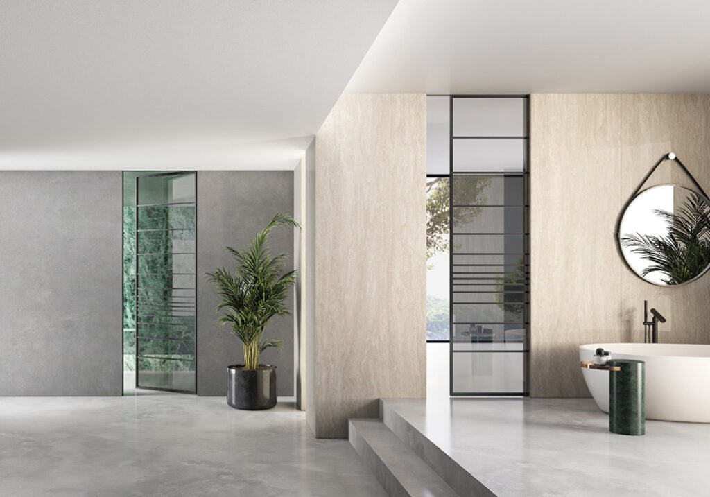 Glass and aluminum doors