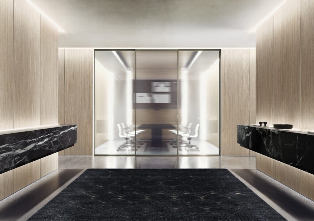 Glass and aluminum doors