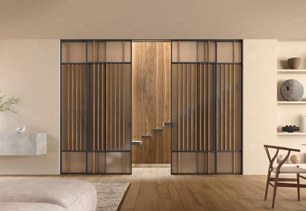 Glass and aluminum doors