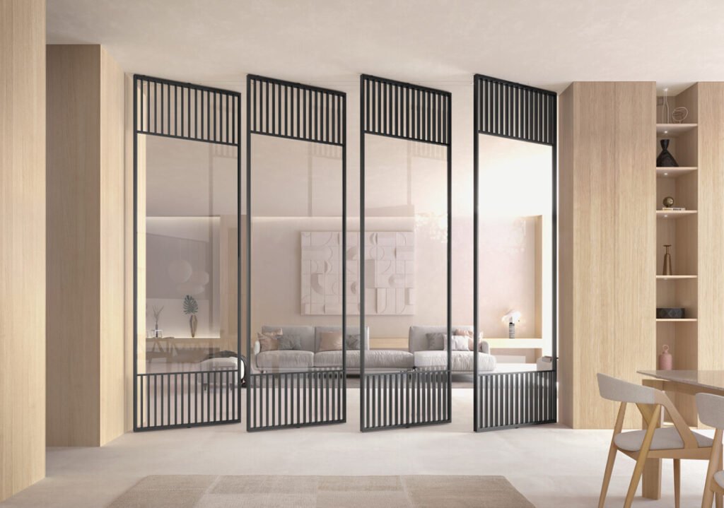 Glass and aluminum doors
