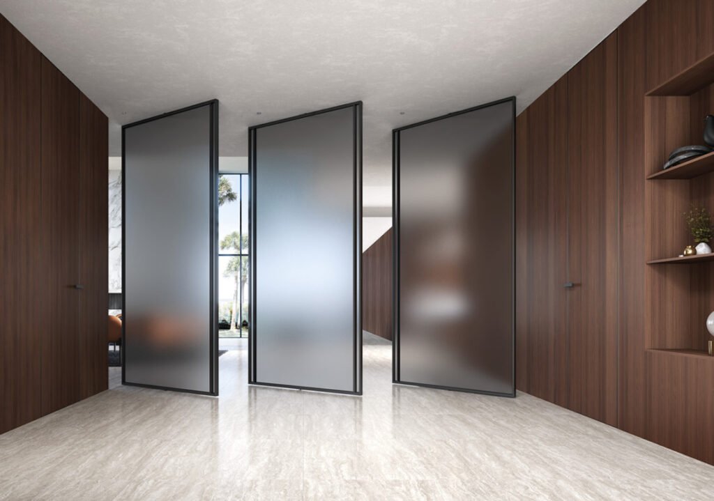 Glass and aluminum doors