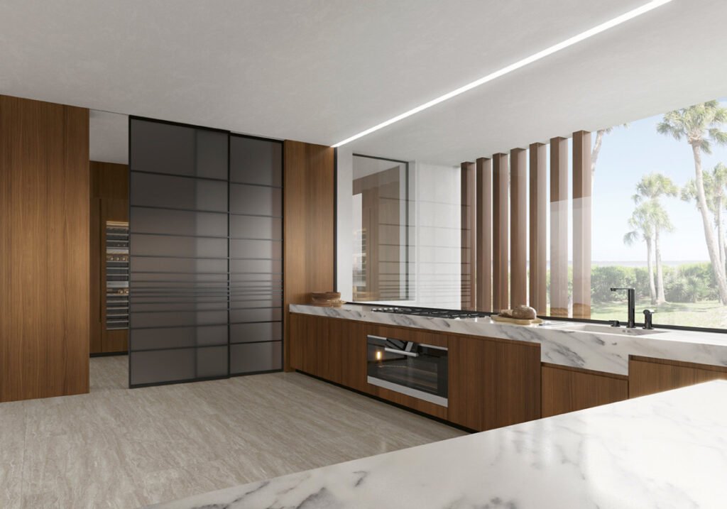 Glass and aluminum doors