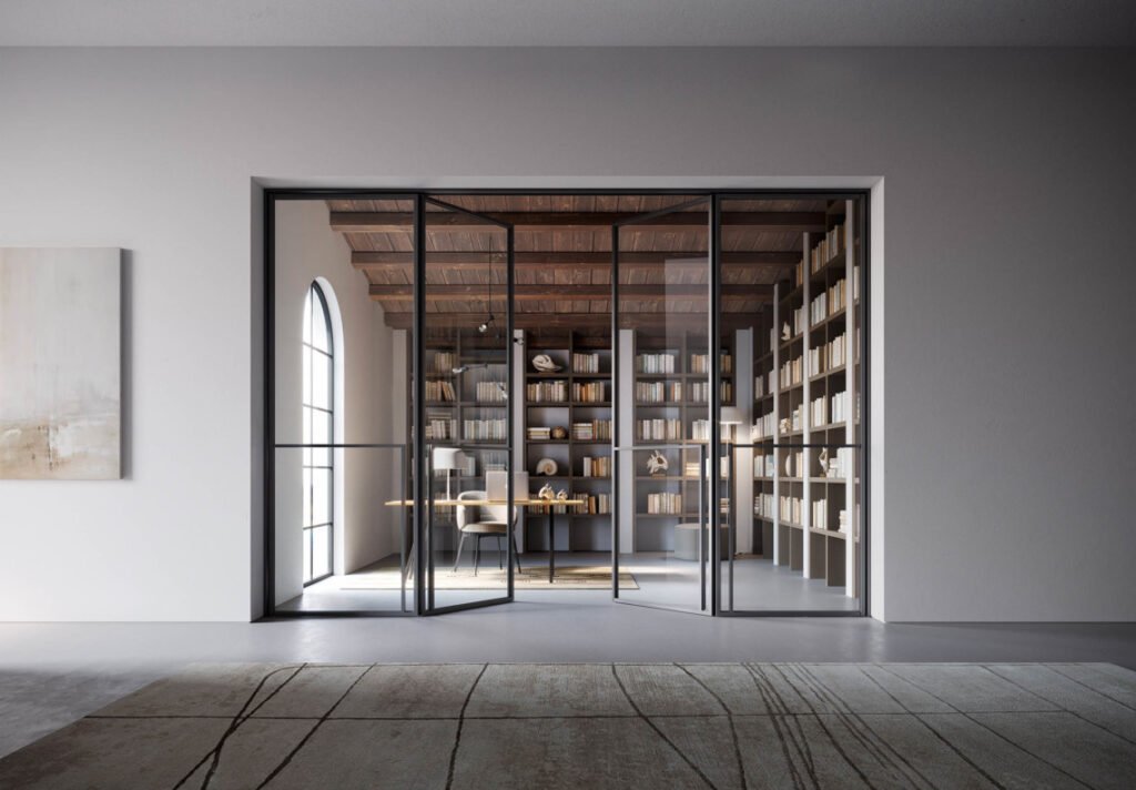 Glass and aluminum doors