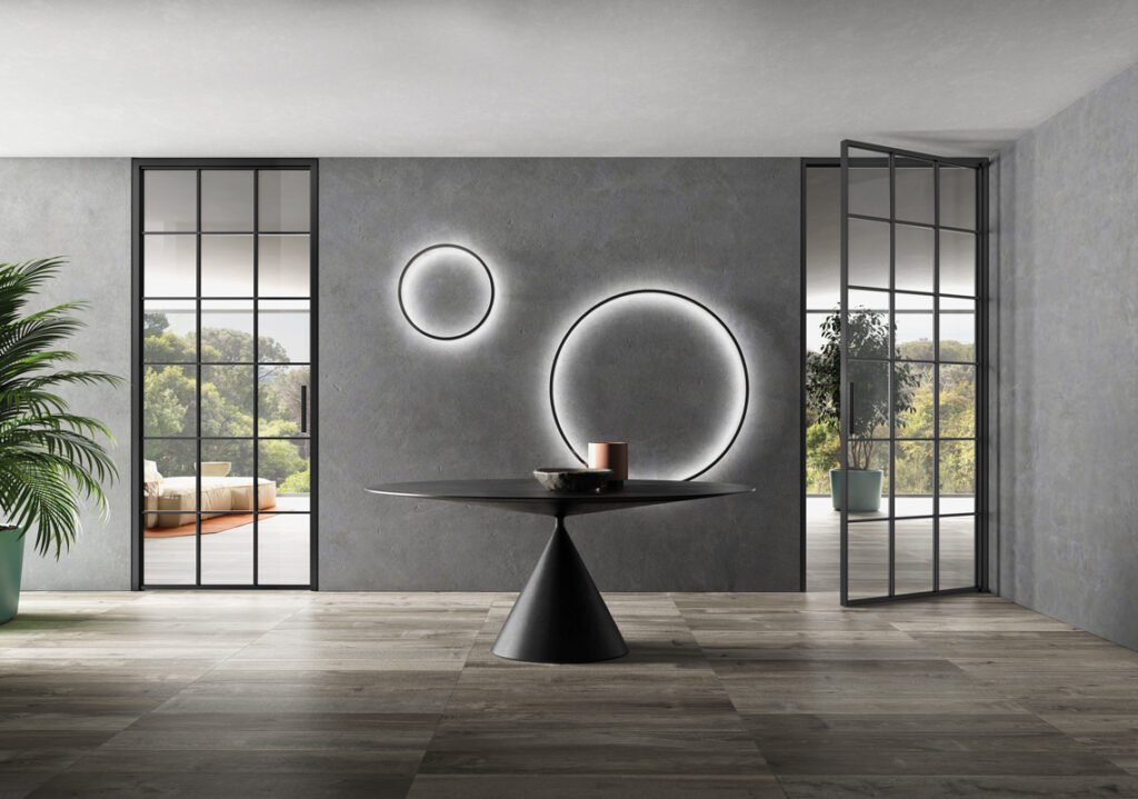 Glass and aluminum doors